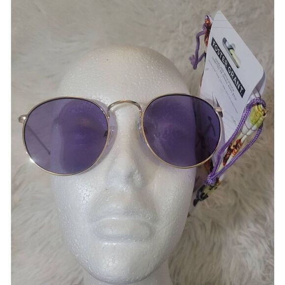 Foster Grant NEW WOMENS GOLD FRAME SUNGLASSES with Purple Lenses and Pineapple P - Picture 1 of 7